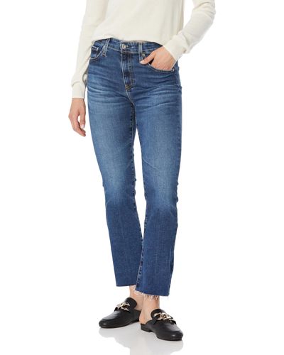 AG Jeans Farrah High-waist Crop Bootcut Jeans In Vp 8 Years East Coast - Blue
