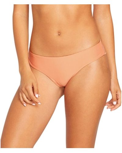 Volcom Standard Simply Seamless Cheekini Swimsuit Bikini Bottom - Orange
