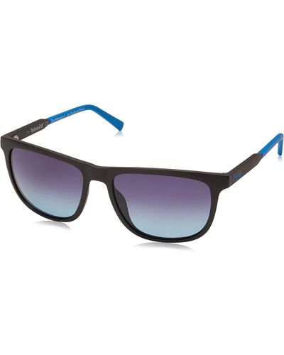Timberland Tba9269 Polarized Rectangular Sunglasses - Black