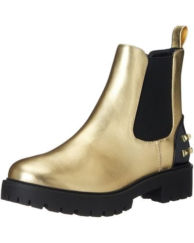 Desigual Shoes_Biker_Gold Fashion Boot - Natur