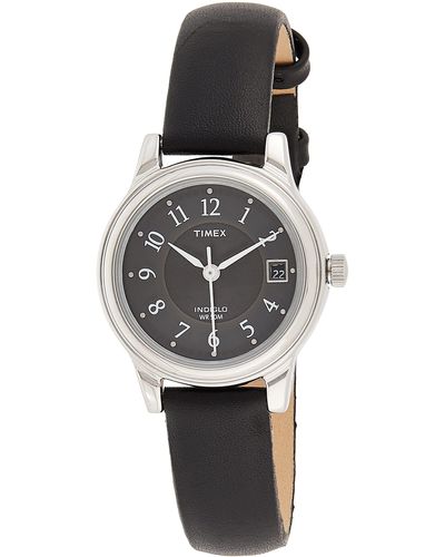 Timex T29291 Porter Street Black Leather Strap Watch