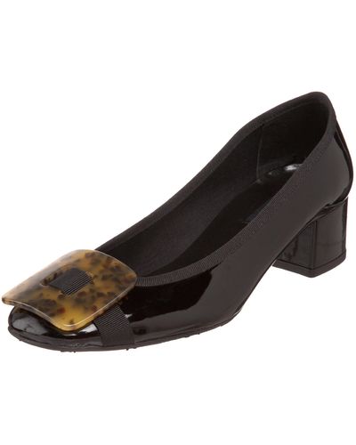 French Sole Buckle Pump,black,6 M Us