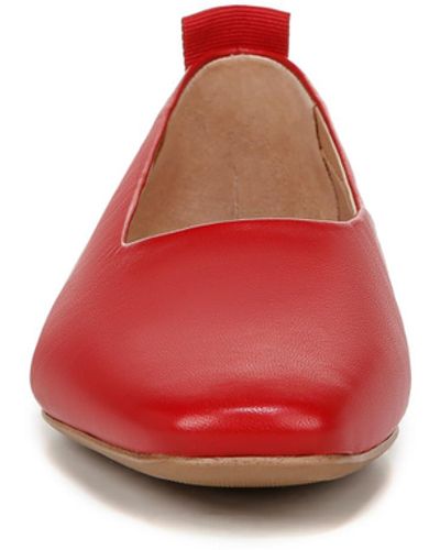 Franco Sarto S Vana Square Toe Ballet Flat Cherry Red Leather 8 M