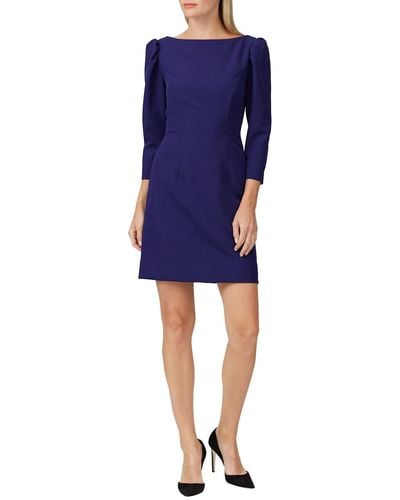 MILLY Rent The Runway Pre-loved Clare Puff Sleeve Dress - Blue