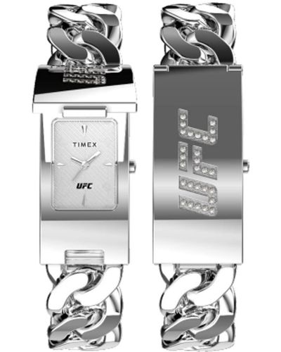Timex Silver-tone Bracelet Silver-tone Dial Silver-tone - Black