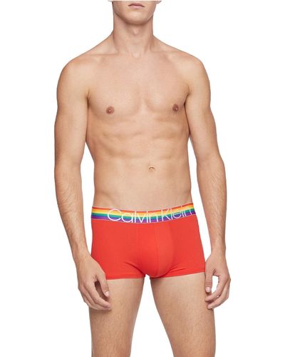 Calvin Klein The Pride Edit Low Rise Trunks - Red