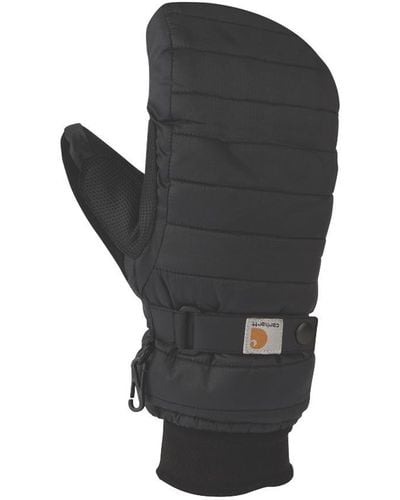 Carhartt Quilts Isolierter wasserdichtem Wicking-Einsatz Handschuhe für kaltes Wetter - Schwarz