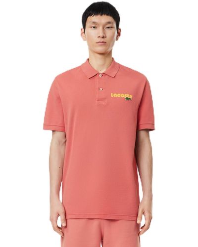 Lacoste Short Sleeve Regular Fit Polo - Red