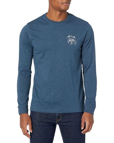 G.H. Bass & Co. Long Sleeve Crewneck Graphic T-shirt - Blue