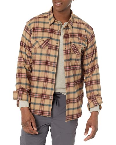 Columbia Roughtail Stretch Flannel Long Sleeve - Brown