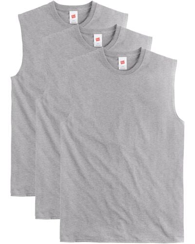 Hanes Essentials Midweight T Pack - Gray