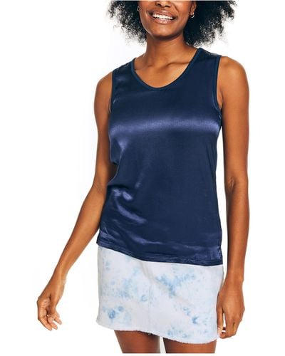 Nautica Satin Tank Top - Blue