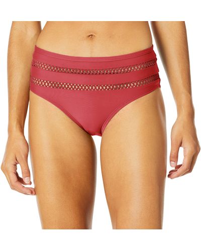 Ella Moss Standard Retro Swimsuit Bikini Bottom - Red