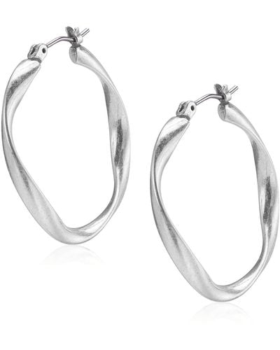 Lucky Brand Twist Hoop Earrings - Metallic