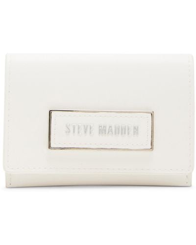 Steve Madden Bmicro Small Bifold Wallet - White
