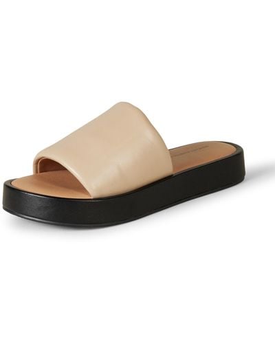 Amazon Essentials Slide Flatform Sandal - Natural