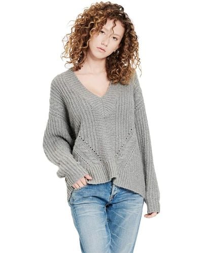UGG Alva Deep V Neck Sweater - Gray