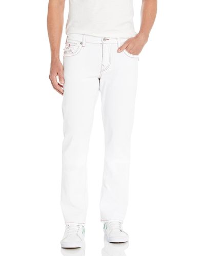 True Religion Mens Ricky Sn Flap Jeans - White