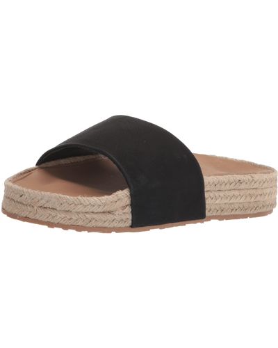 Roxy Slippy Espadrille Slide Sandal - Black