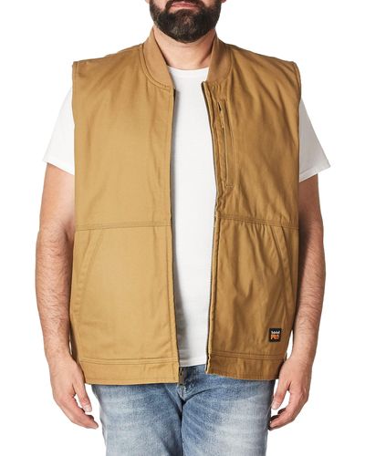 Timberland Gritman Lined Canvas Vest - Tall - Brown