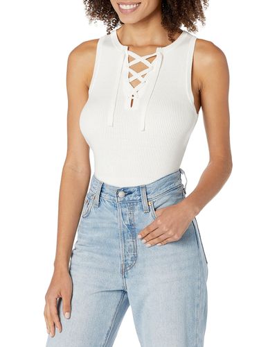 Guess Sleeveless Sydney Lace-up Sweater - Blue