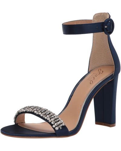 Badgley Mischka Jewel Ankle Strap Heeled Sandal - Blue