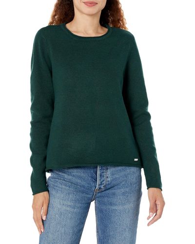 Calvin Klein Plus Size Crew Neck Long Sleeve Sweater - Green