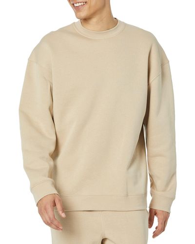 Amazon Essentials Oversized-fit Crewneck Sweatshirt - Natural