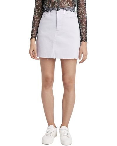 BCBGeneration Twill Mini Skirt With Functional Pockets - White