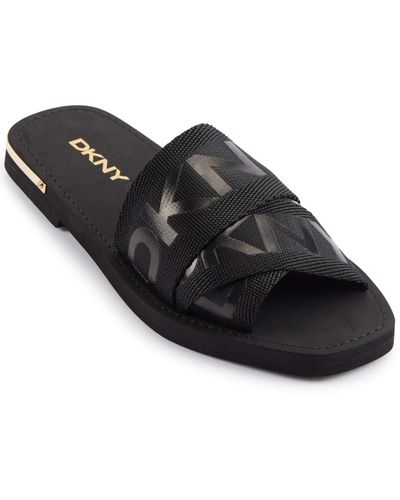 DKNY Isha Flat Sandal - Black