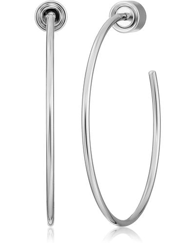 Michael Kors Stainless Steel Hoop Earrings For - White