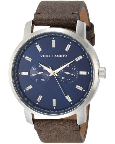 Vince Camuto Multi-function Dial Strap Watch - Blue
