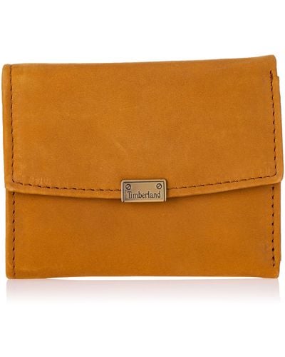 Timberland Leather Small Indexer Snap Wallet Billfold Geldbörse aus Leder - Mehrfarbig