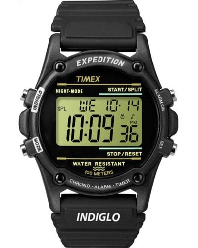 Timex T5k463 Expedition Atlantis 40mm Black Resin Strap Watch