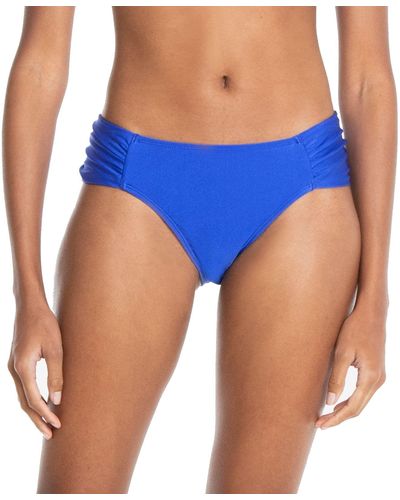 RACHEL Rachel Roy Standard Pleated Halter Swim Top - Blue