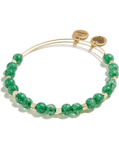 ALEX AND ANI Spring Celestial Beaded Expandable Bangle For - Green