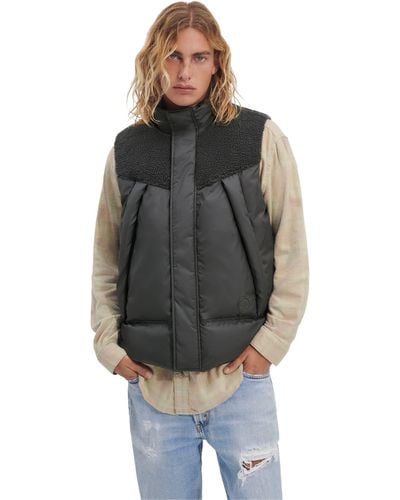 UGG Zoltan Sherpa Puffer Vest - Gray