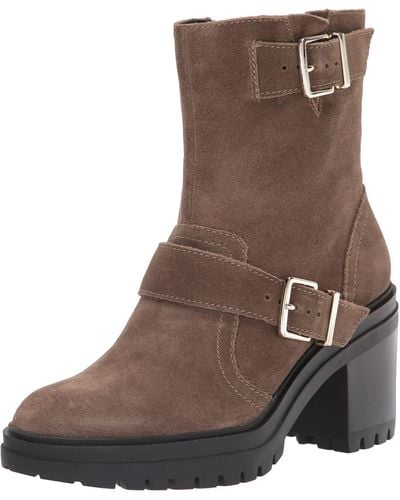 Kenneth Cole New York Rhode Heel Buckle Ankle Boot - Brown