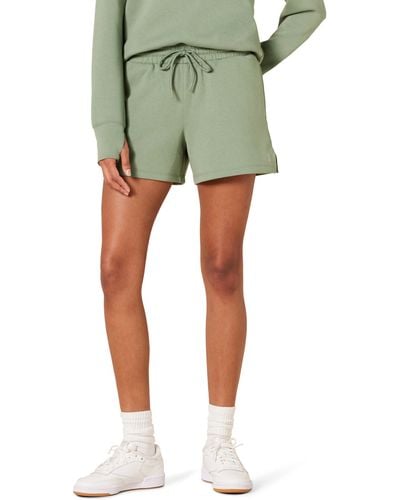 Amazon Essentials 10 cm Lange Active-Sweat-Shorts mit normaler Passform und hoher Taille - Grün