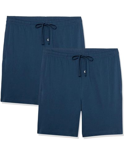 Amazon Essentials Cotton Pajama Shorts - Blue