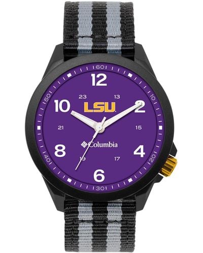 Columbia Mens Crestview Lsu Nylon Strap Watch - Css10-109 - Purple