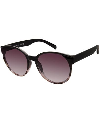 Vince Camuto Vc1061 Retro Cat Eye 100% Uv Protective Round Sunglasses. Luxe Gifts For Her - Black