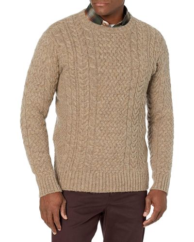 Pendleton Shetland Wool Fisherman Sweater - Natural