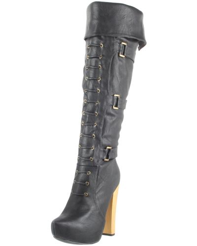 N.y.l.a. Kaylani Knee-high Boot,black,10 M Us