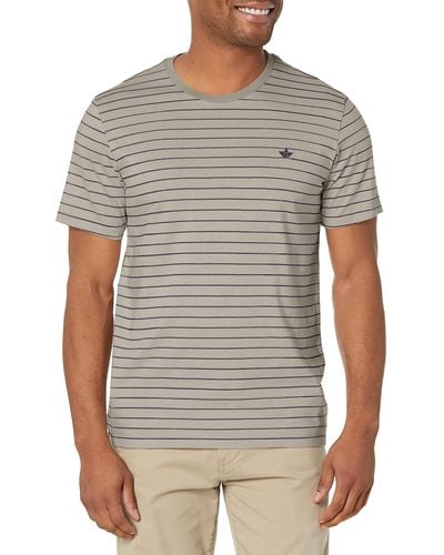 Dockers Slim Fit Short Sleeve Chest Logo Crew Tee Shirt - Gray