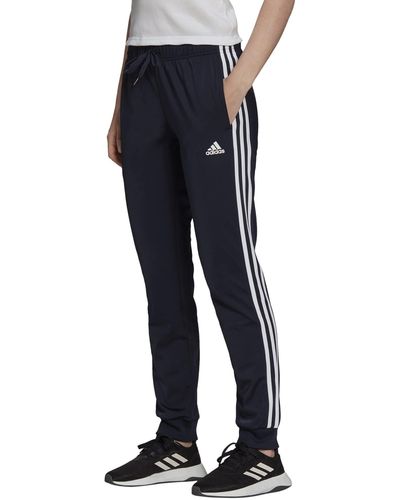 adidas Size Essentials Warm-up Slim Tapered 3-stripes Tracksuit Bottoms - Black