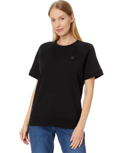 Carhartt Relaxed Fit French Terry Short Sleeve Sweatshirt - Black