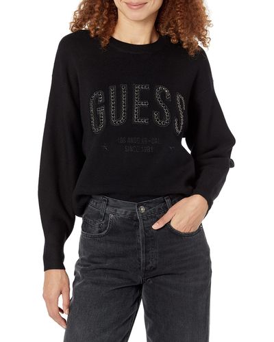 Guess Pullover mit Langen Ärmeln und Rollkragen - Schwarz