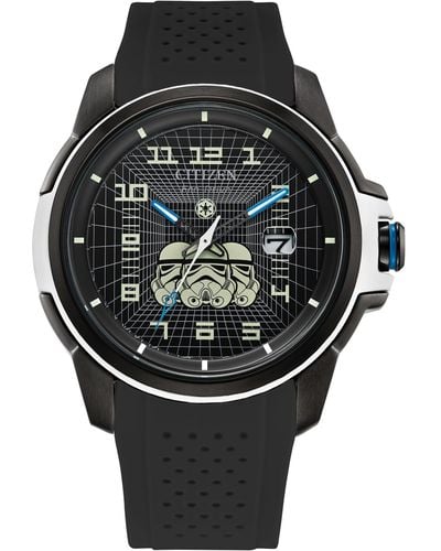 Citizen Eco-drive Star Wars Imperial Storm Trooper Black Ion Plated Stainless Steel Case Watch