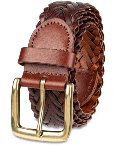 Amazon Essentials Fully Adjustable Braided Belt - Brown